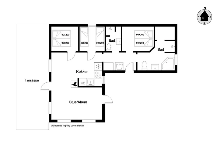 Beautiful With And Sauna, Close To The North Sea And The Center Of Sondervig 灵克宾